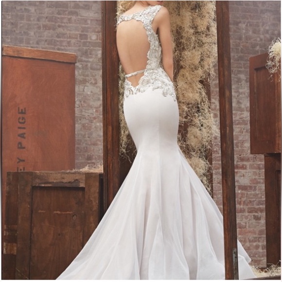 Hayley Paige Sasha Dress Gown Size 12 Formal Wedding Style 6463 - Picture 4 of 15